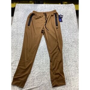 Russell Athletic Mens Joggers Caramel Brown Tech Pants RMP4804 Medium NWT